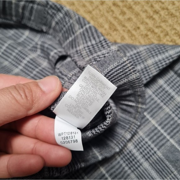 J. Jill Premium Grey Glen Check Plaid Bi-Stretch Elastic Waist Pull-on Pants 6 - Picture 10 of 16